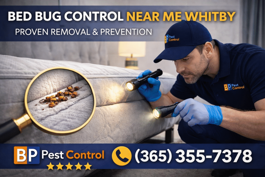 Bed bug control near me Whitby helps eliminate infestations fast. Learn signs, treatment, and prevention with BP Pest Control.