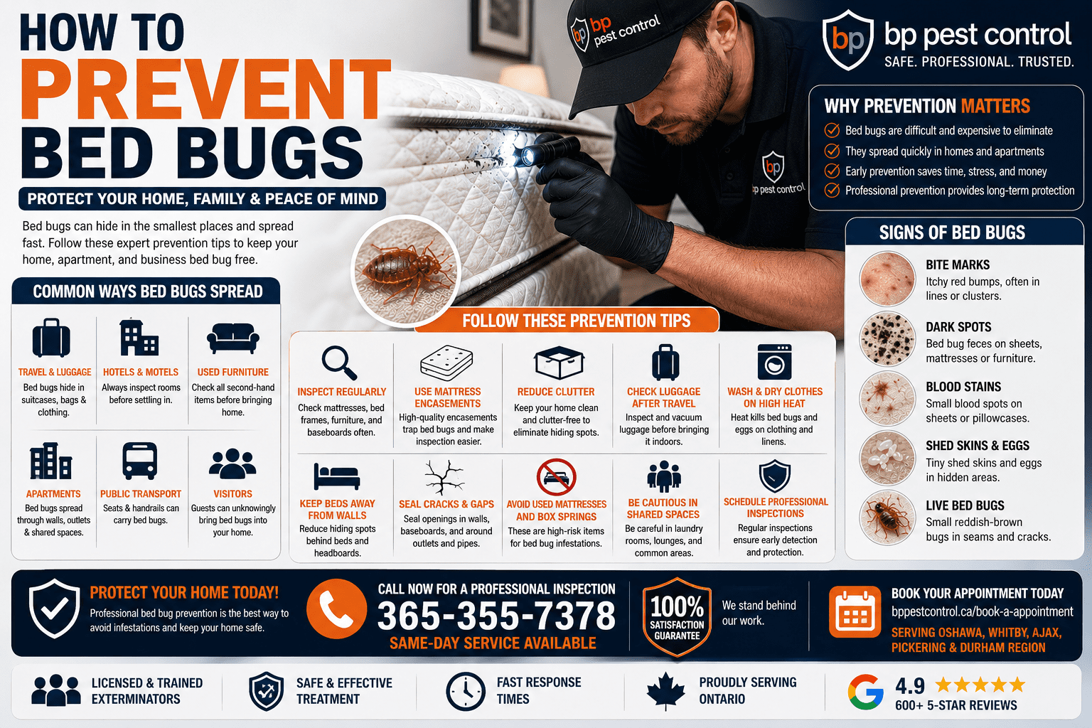 Cockroach control Oshawa for identifying and managing cockroach infestations