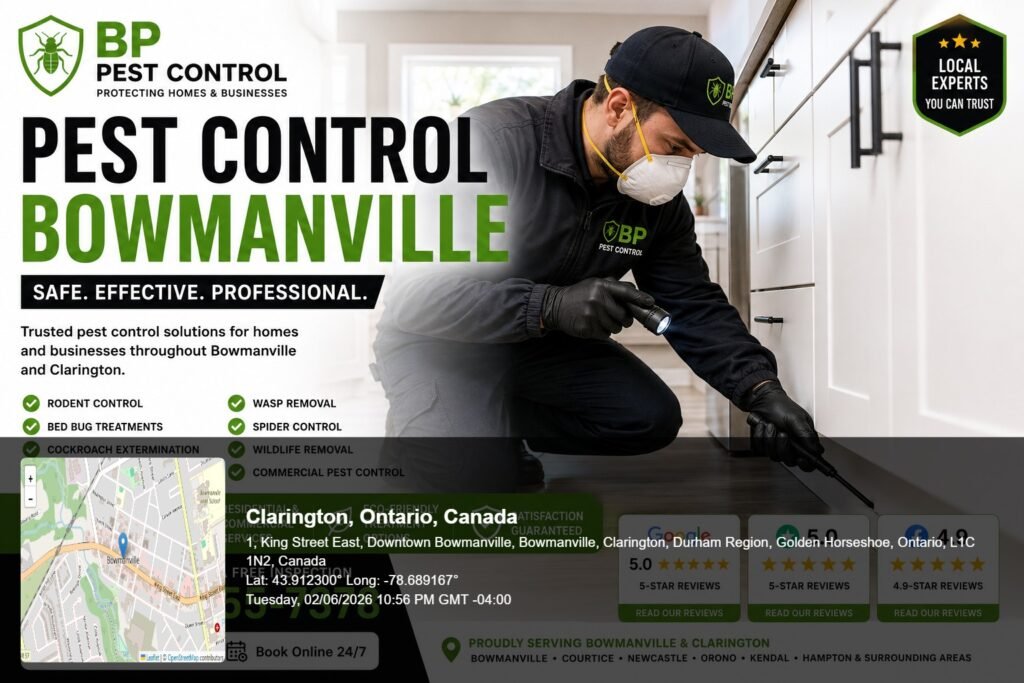 Pest control Bowmanville with professional extermination and pest removal services.